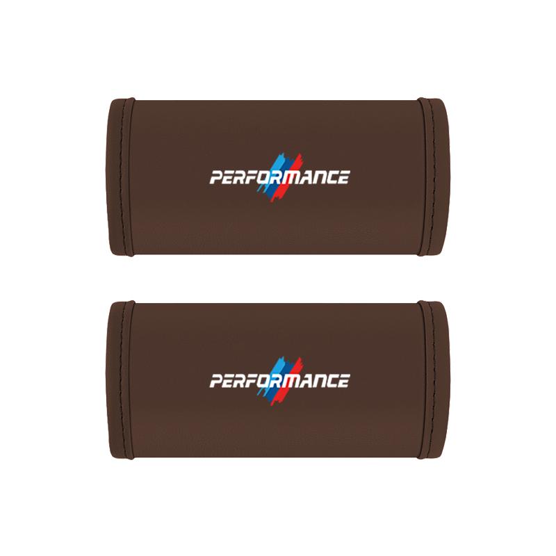 DJSA5 2Pc Car Anti Slip Pull Glove Car Leather Handle Protector Cover sticker For BMW F20 E60 E34 G30 E48 F30 X3 Performance M F40 E90