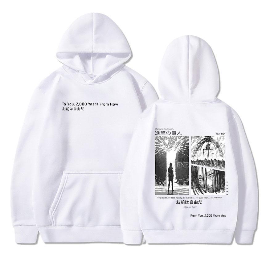 Толстовка с капюшоном в стиле аниме AOT «Атака Титанов» Shingeki No Kyojin Season 4 Final Rumbling Eren Yaeger, толстовки с капюшоном и принтом, уличная одежда