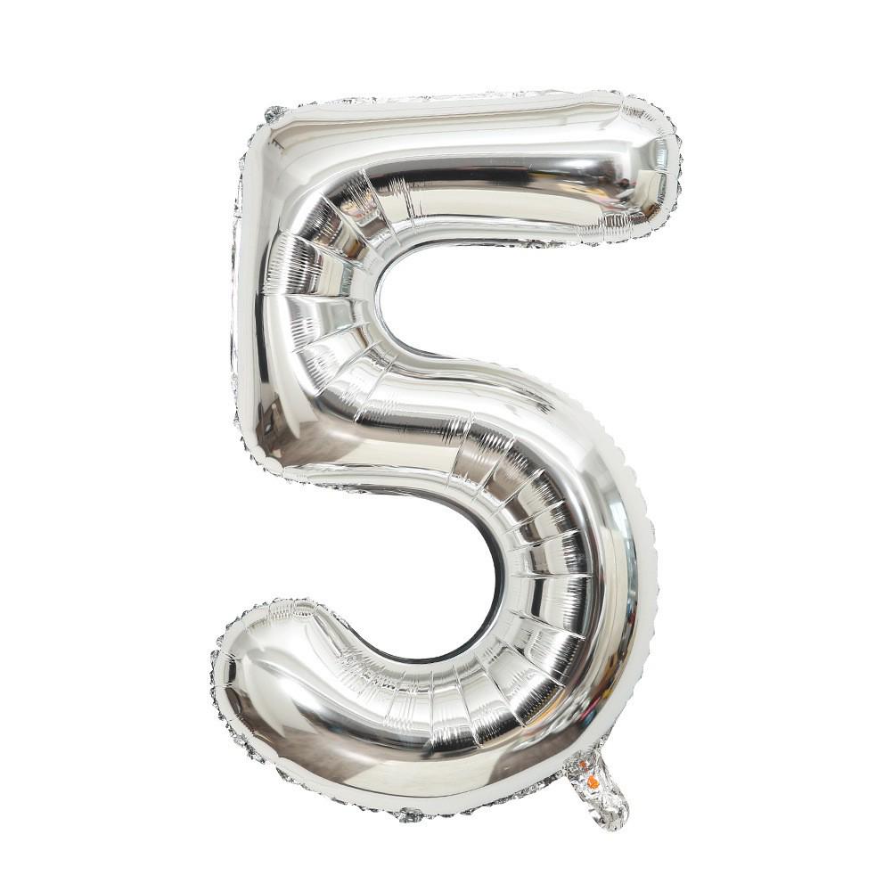32-Inch US Number Birthday Party Balloons - Individual Aluminum Film