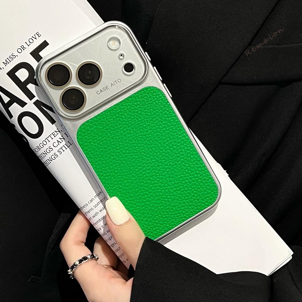 Official Lychee Leather Big Window Phone Case For For Iphone 17 13 14 1 16 Pro Max 16Pro 17Pro Candy Len Camera Protector Cover