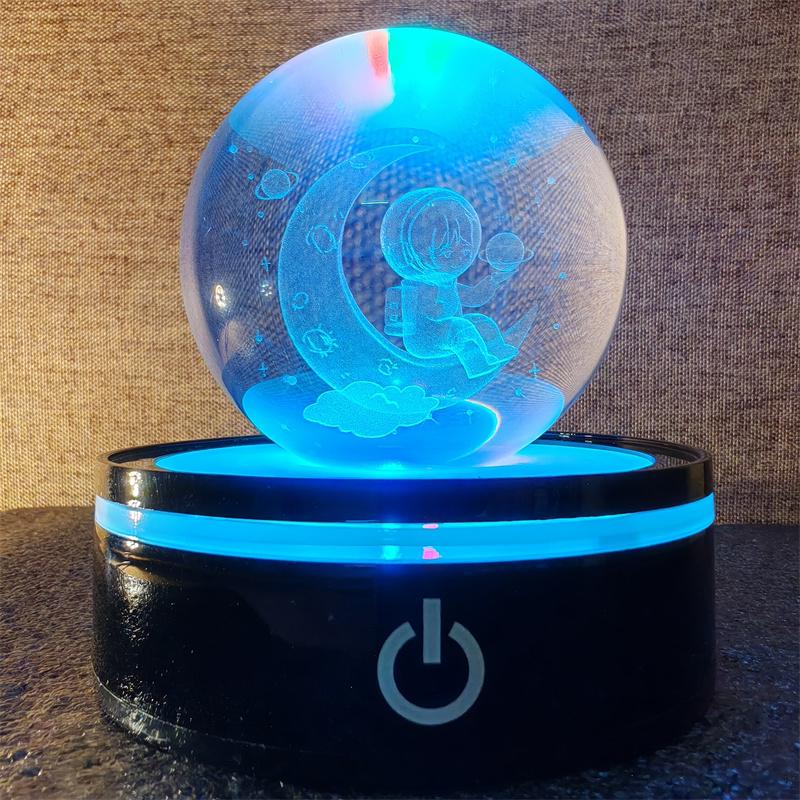 Солнечная система 3d хрустальный шар Хрустальный глобус Лазерная резка Хрустальный шар с шаровой подставкой Декоративные сферы планет Галактика Подарок на день рождения Украшения