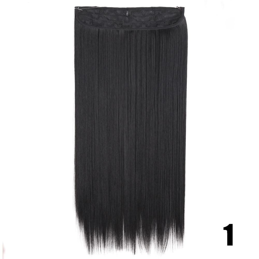 XINRAN 22-дюймовые модные женские волосы для наращивания, устойчивые к высоким температурам, синтетические волны, длинные волосы без клипс, невидимый парик для лески