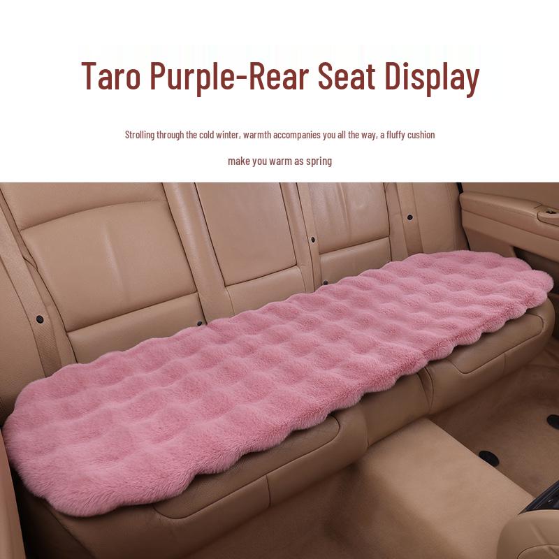 Зимний флисовый плюшевый чехол на сиденье автомобиля из кроличьего меха, комплект из 3 предметов