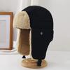 Unisex Winter Hat with Goggles Thickened Velvet Lined Ear Protection Fuzzy Windoroof Buckle