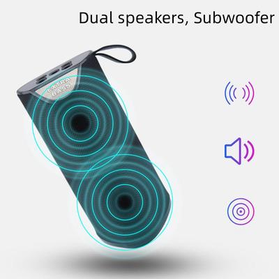 Беспроводные Bluetooth-колонки, портативная звуковая коробка, водонепроницаемый громкоговоритель, наружный стереозвук, поддержка радио TF