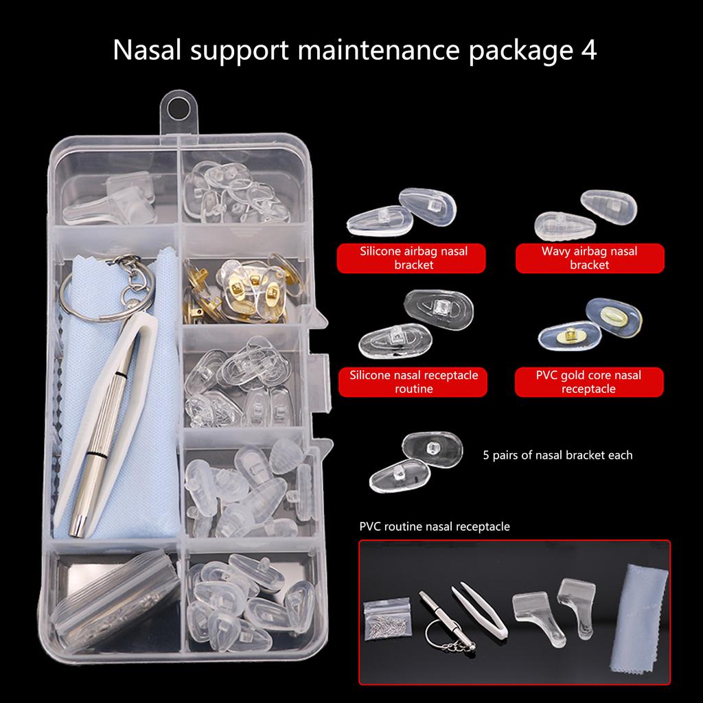 25 пар/набор Силиконовые носоупоры для очков Мягкие носоупоры Очки Противоскользящие носоупоры Инструменты для ухода за глазами Аксессуар для очков