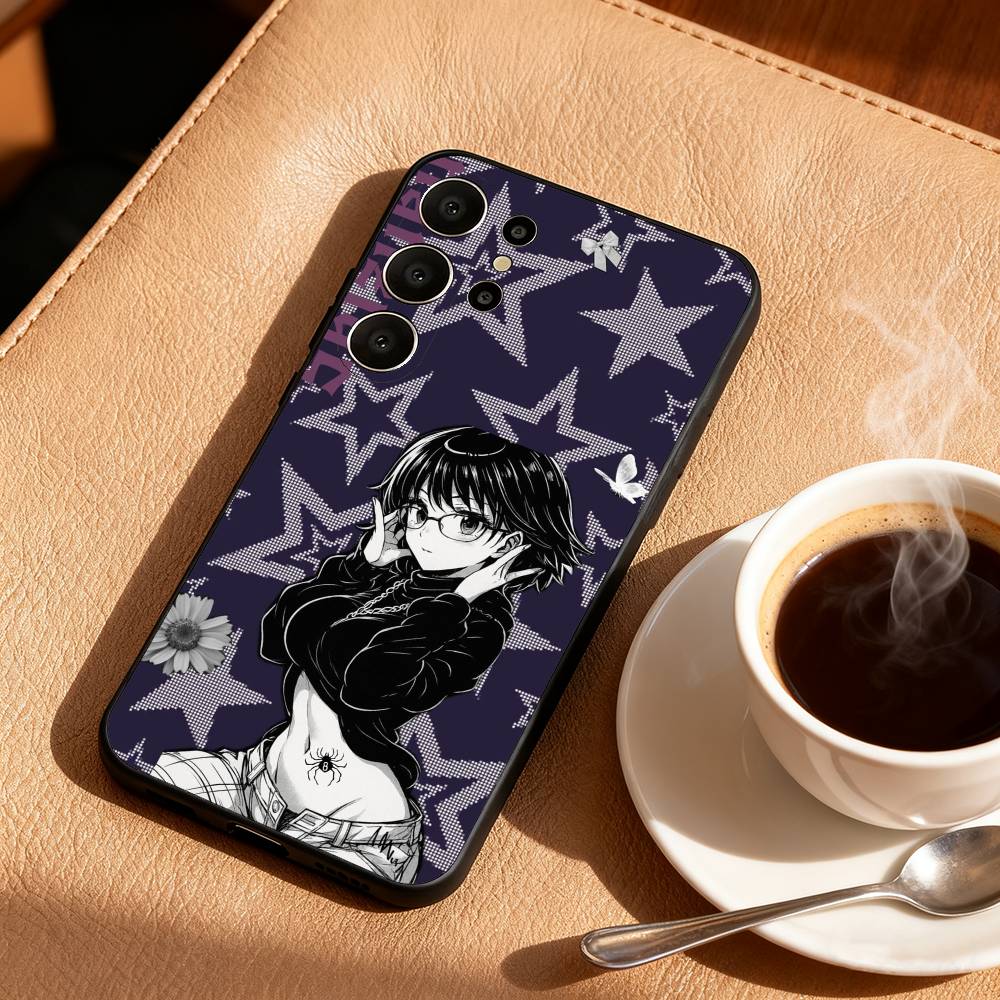 Чехол для телефона Shizuku H-Hunter Murasaki для Samsung S25,24,23,22,30,21,10,9,Ultra,Plus,Lite,FE Мягкий черный чехол