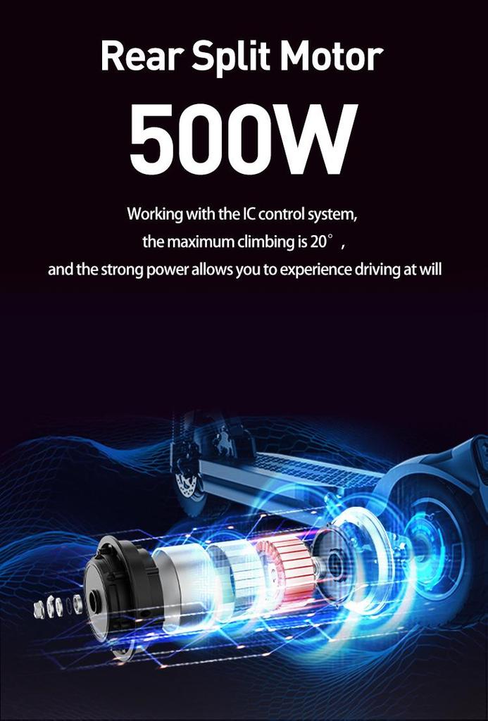 Электросамокат Joyor Y6-S — двигатель мощностью 500 Вт, аккумулятор 48 В, передние и задние дисковые тормоза для плавной и надежной езды(НЕТ ЭБЭ)