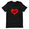 Dog Love Heart Shirt, Short-Sleeve Unisex T-Shirt