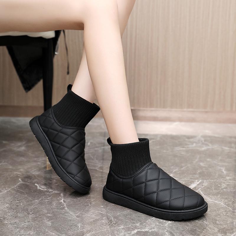 Женские зимние ботинки, увеличивающие рост BRM881, 2024 г. — однотонные, универсальные, с модной и теплой бархатной подкладкой