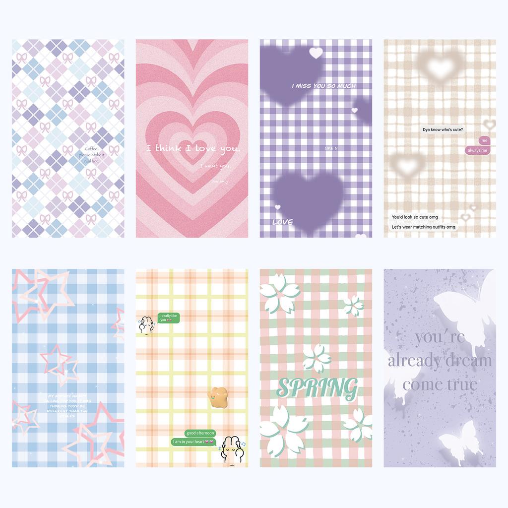 Множество 8-элементных карточек для задней панели мобильного телефона Guka серии «Девочки» для DIY-декора, базовый материал, наклейка, лента, самоклеящаяся задняя сторона