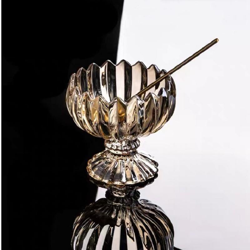 Круглая стеклянная миска, высокая чашка для мороженого, салатница, прозрачный поднос, хозяйственный контейнер, десертная тарелка, фруктовница, кухонные принадлежности