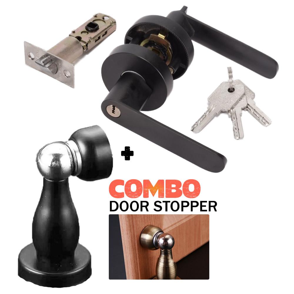 Ручка Комплект дверного замка Межкомнатная дверь Регулируемый Твердотельный замок Замок для двери спальни Трубчатый рычажный замок Замок для двери из алюминиевого сплава