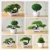 Artificial Plants Potted Bonsai Green Small Tree Plants Fake Flowers Potted Ornaments for Home Garden Decor Party Hotel Decor