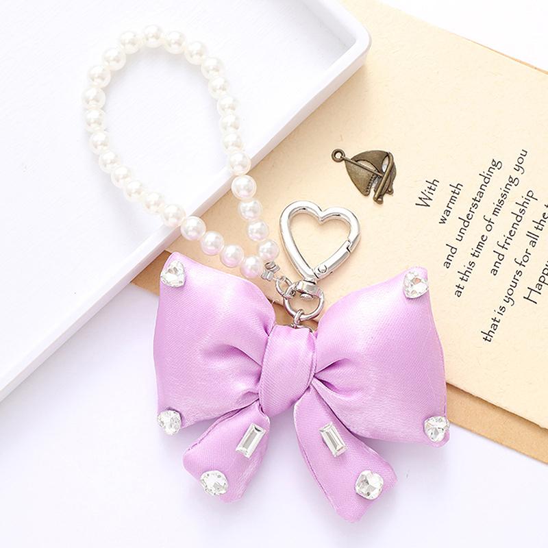 Нежный брелок-подвеска в виде банта для женщин и девочек, универсальный мобильный телефон, цепочка для рюкзака, украшения, аксессуары, подарки