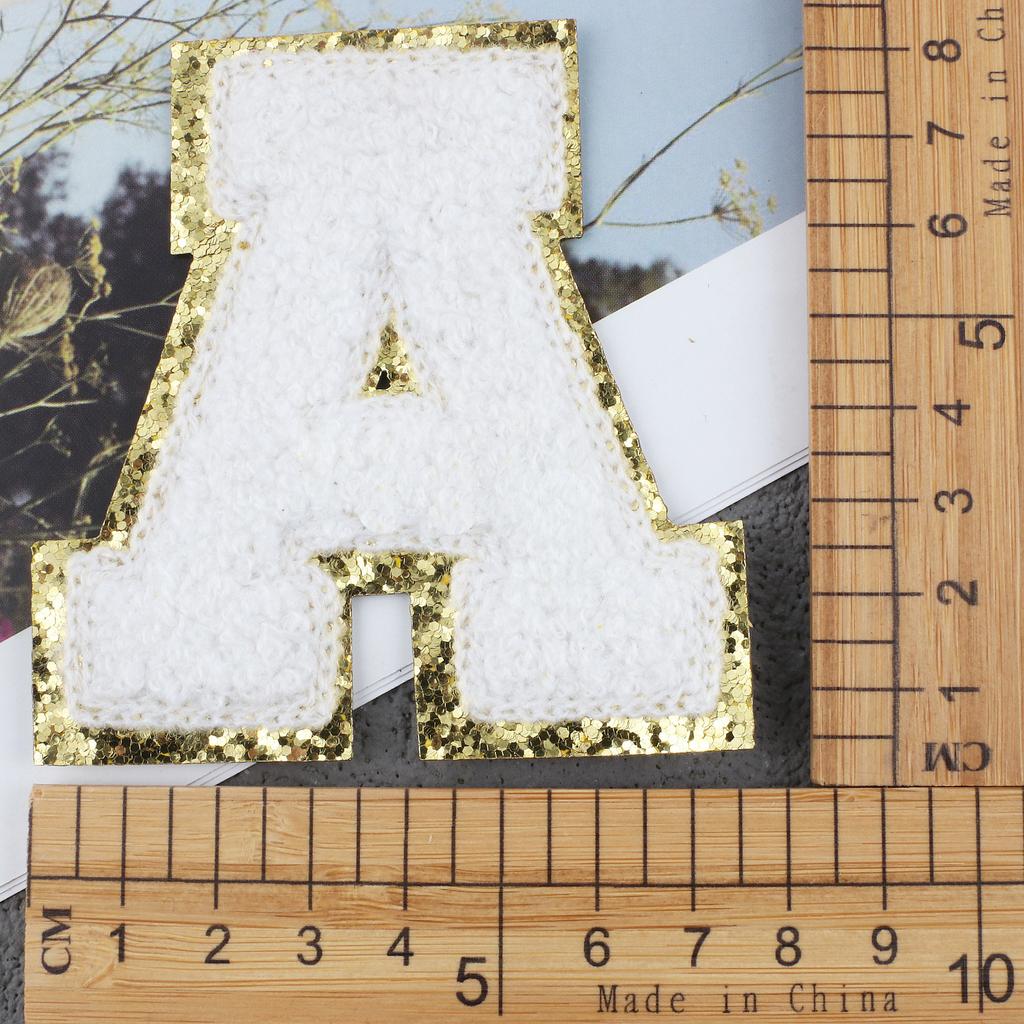 Mixed Color English Alphabet Embroidery Cloth Sticker Digital Towel Embroidery Computer Embroidery Stamp Clothes Smiley Face Patch Sticker