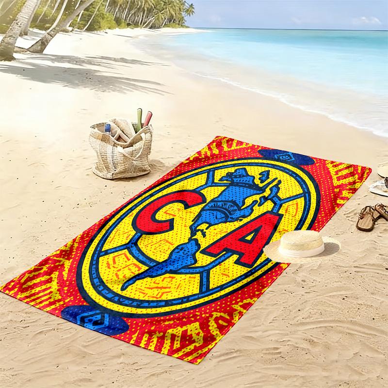 Club America Print Beach Towel, Large Soft Quick Dry Towel for Beach Camping Swimming