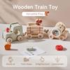 Wooden Baby Educational Shape Recognition Train Puzzle Toy Set