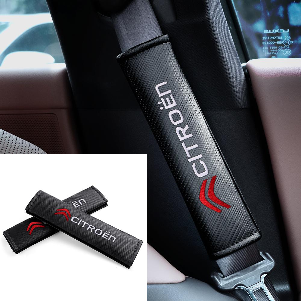 MVDC1 Valve Core Car Safety Belt Shoulder Pad Carbon Fiber Anti-slip Protection Shoulder Pad Cover For Citroen Berlingo C3 C5 Aircross