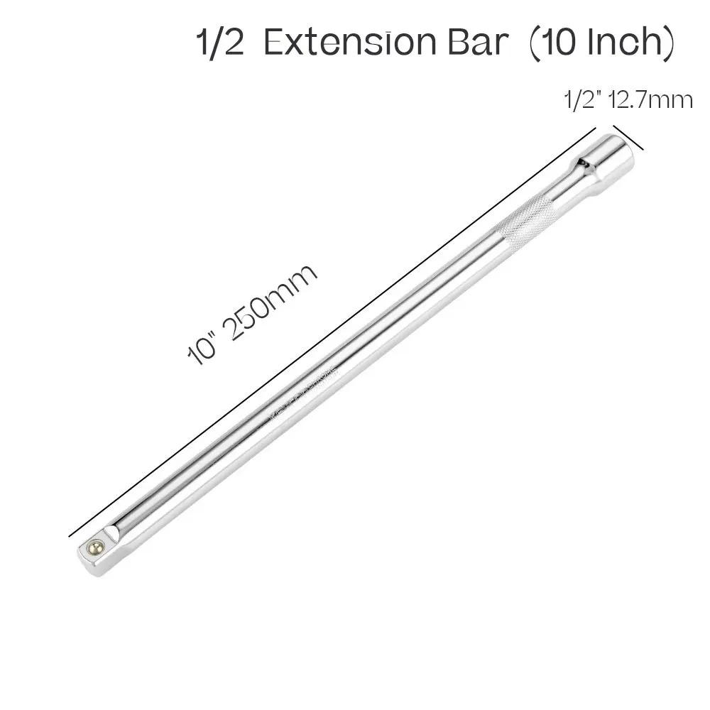 1/4" 3/8" 1/2" Торцевая трещоточная рукоятка Удлинитель 50/75/100/125/150/250 мм Длинная штанга Рукоятка рулевого управления Соединительный стержень Аксессуары