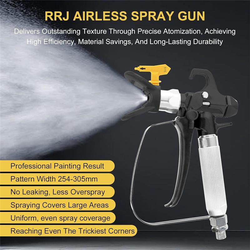 Swivel Joint Airless Paint Sprayer 3600 PSI With 3 Reversible Nozzle Tips(415, 515, 517) For Exterior Paint/Primer,Garden