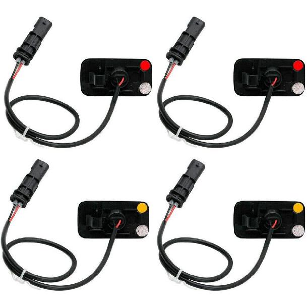 Светодиодные боковые габаритные огни NSLUMO для Chevy Silverado GMC Sierra 3500 2015 2016 2017 2018 2019 2020, затемненный корпус, янтарно-красный, боковые габаритные огни крыла заднего борта