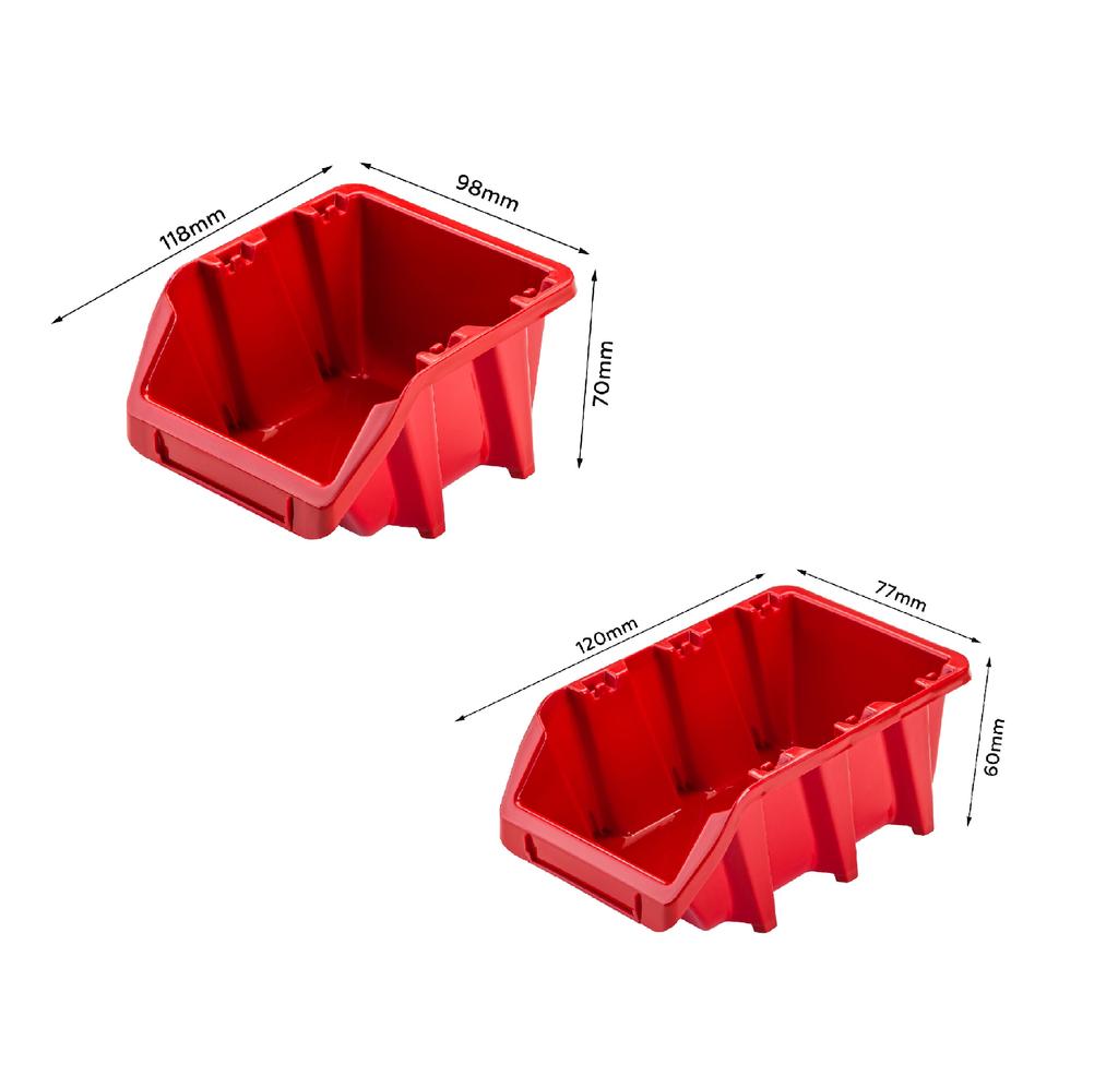 Workshop tool board 117x78 cm + 21 trays