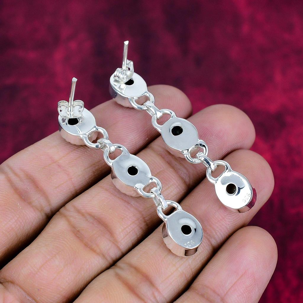 Серьги из перламутра, 925 пробы цельного серебра серьги ручной работы с драгоценными камнями, подарки для жены абсолютно новые серьги