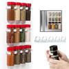 4 Layers Spice Rack Organizer Wall Cabinet Door Hanging Spice Jars Clip Hooks Set Storage Holder Gripper Kitchen Accessories