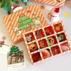 1Pc Xmas Gift Packing Boxes Christmas Surprise Blind Box 12 Grids Child Countdown Advent Calendar Box Poked With Finger