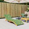 Sun Lounger Cushion with Leaf Pattern Oxford Fabric