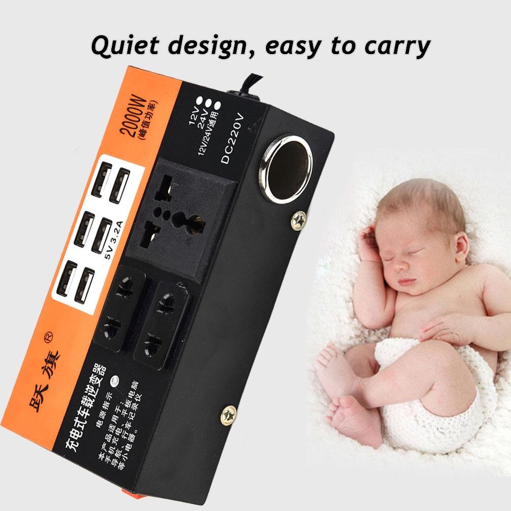 Инвертор мощности 1500 Вт пиковый черный светодиодный дисплей Trip 6