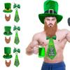 Улица. Цилиндр Лепрекона на День Святого Патрика с набором накладной бороды, уникальный дизайн, классический цвет, забавный наряд для косплея, товары для вечеринок