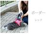 ASHU Поводок и шлейка для собак, Цвет: Красный Бордер, Tezukayama Houndcam (LL, XL), для средних собак (Надеть упряжь (LL: Обхват груди 52-60 см))