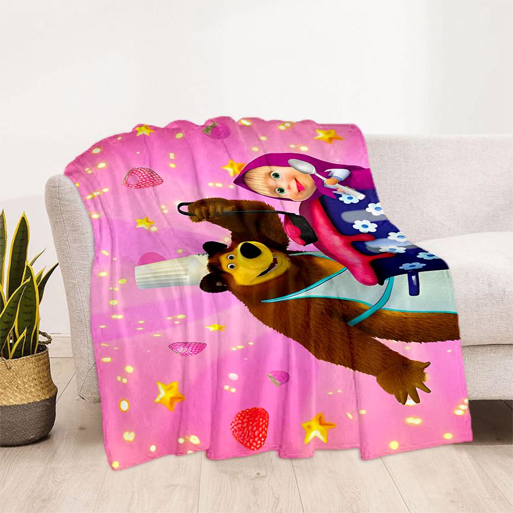 Animals Forest Party Blanket Ultra-Soft Perfect for Office Seaside Office Chair Four Seasons Multipurpose Stylish Decor