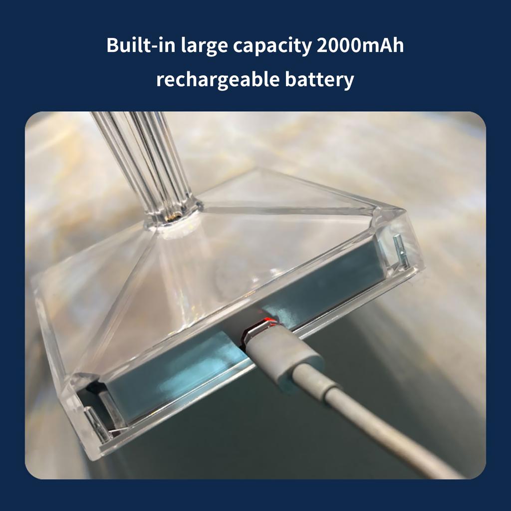 Acrylic Diamond Table Lamp Remote & Touching Control Available 16 Different Lighting Colors with