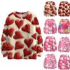 Valentine's Day Women's Sportswear Knitted Sweater Cute Shirt Round Neck Pullover