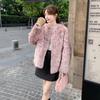 МОДА Розовый легкий роскошный повседневный стиль плюшевая теплая куртка женская осень зима 2024 новый мех интегрированный утолщенный верх одежда
