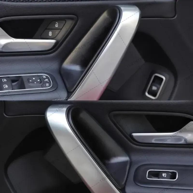 Для Mercedes Benz A CLA Class W177 C118 A200 -24 Черный АБС Пластик Контейнер-органайзер для хранения ручек дверей автомобиля Лоток Держатель Отделка
