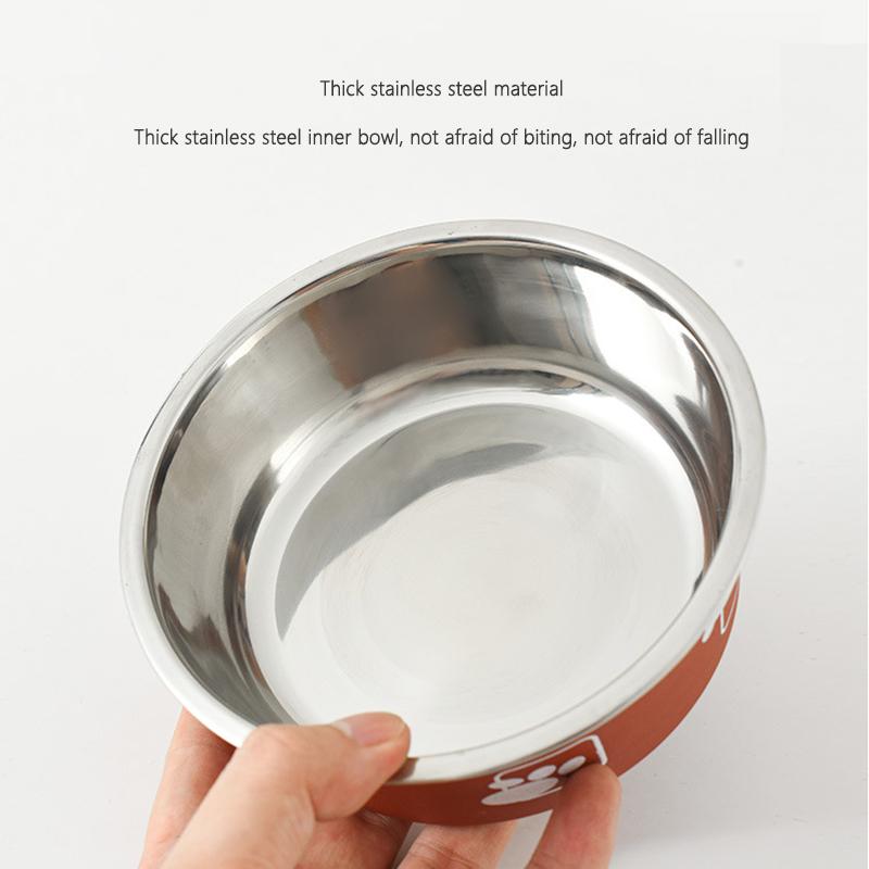 Non-Slip Dog Bowls For Small, Medium, And Large Cats And Dogs Drinking Water Feeding Pet Bowls Stainless Steel Pet Food Bowl Fee