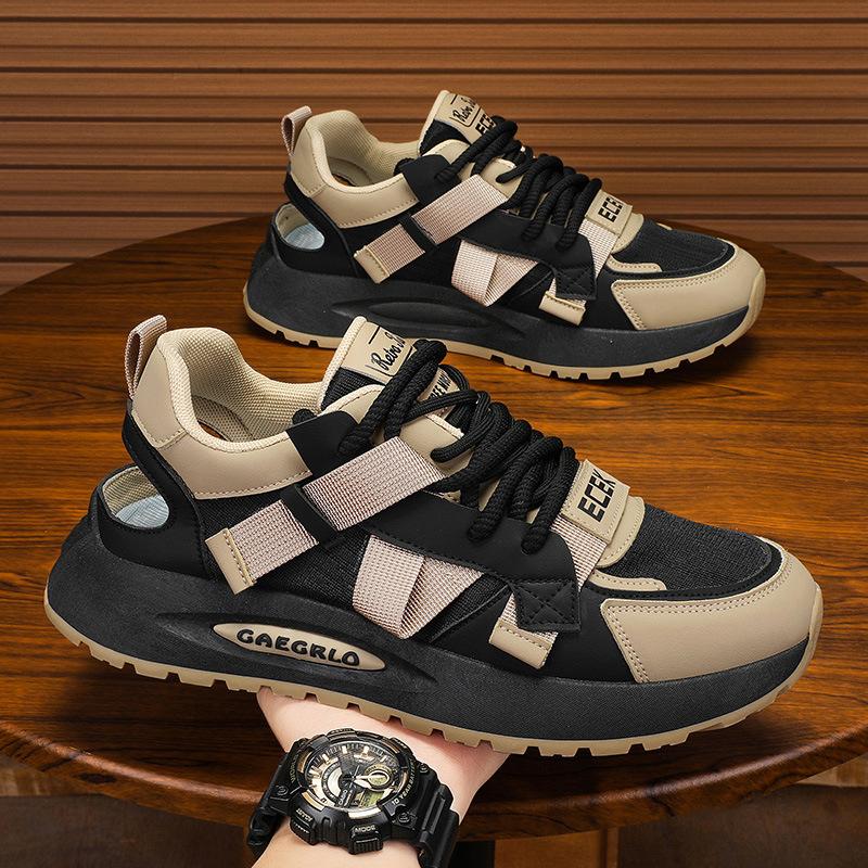 Мужская обувь 2025 года, лето, новая сетчатая дышащая повседневная обувь, мужская молодежная тенденция, индивидуальный дизайн, чувство, спортивная обувь, тренд