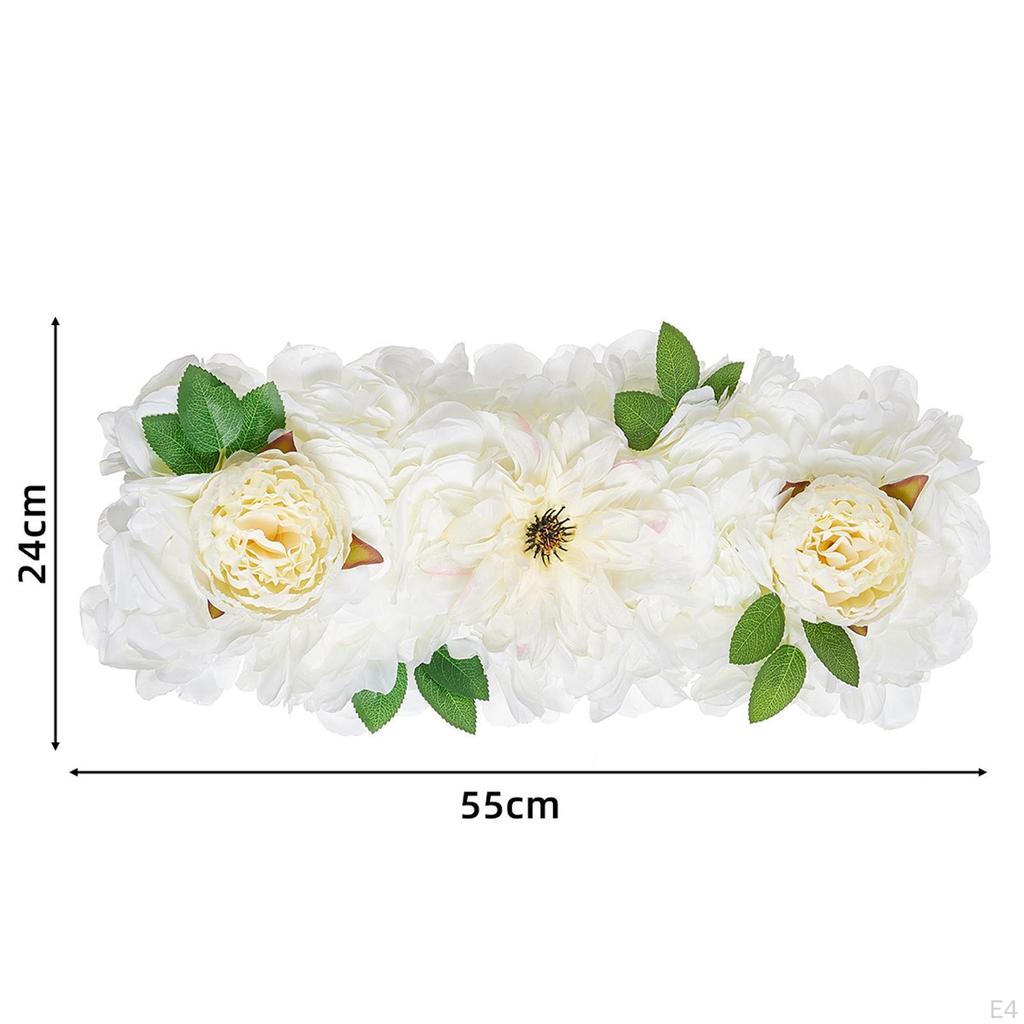 Artificial Flower Panel Peony Cluster Backdrop Wedding Table Setting Holiday Ceremony Simulation