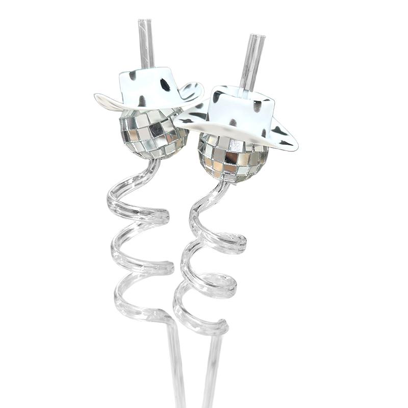 1 шт. диско-шляпа соломенная 70-е мини-ковбойская соломенная праздничная атрибутика зеркальный шар соломенная креативная красочная ковбойская шляпа соломенная креативная 26 см