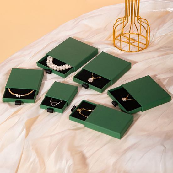 3Pcs Cardboard Jewelry Boxes Drawer Type Lightweight Portable Jewelry Organizer Box for Bracelets Earrings Necklaces