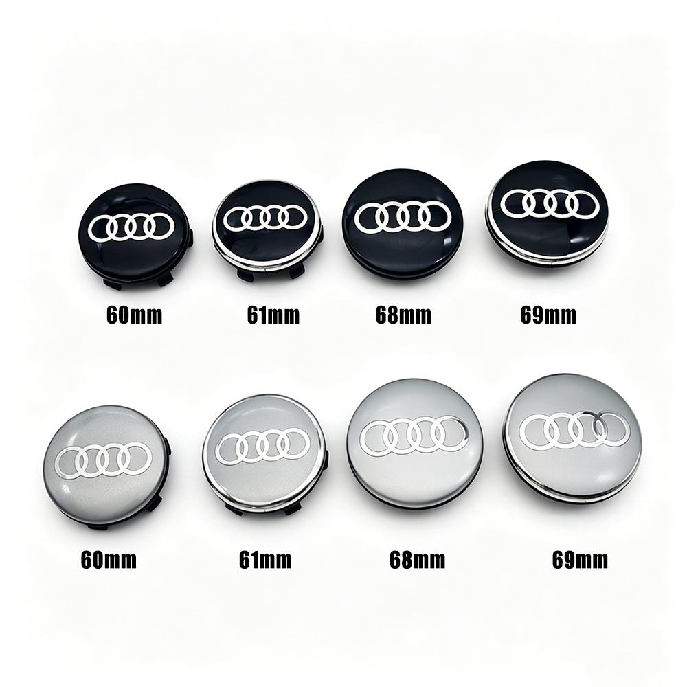 2026 Hot 4pcs 60mm 61mm 68mm 69mm Car Floating Center Caps for z1 A3 A4 A5 A6 A7 A8 A1 A2 S3 S4 S5 S6 Hub Cover Caps Accessories1z