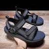Fashion Black Outdoor Beach Sandals Men Summer Leisure Holiday Sandals Sneakers Men Shoes 2024 New Outdoor Male Retro Comfortable Casual