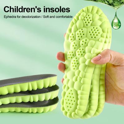 1 пара детских стелек с эффектом памяти, дышащие, влагопоглощающие спортивные стельки, амортизирующие стельки для мальчиков и девочек
