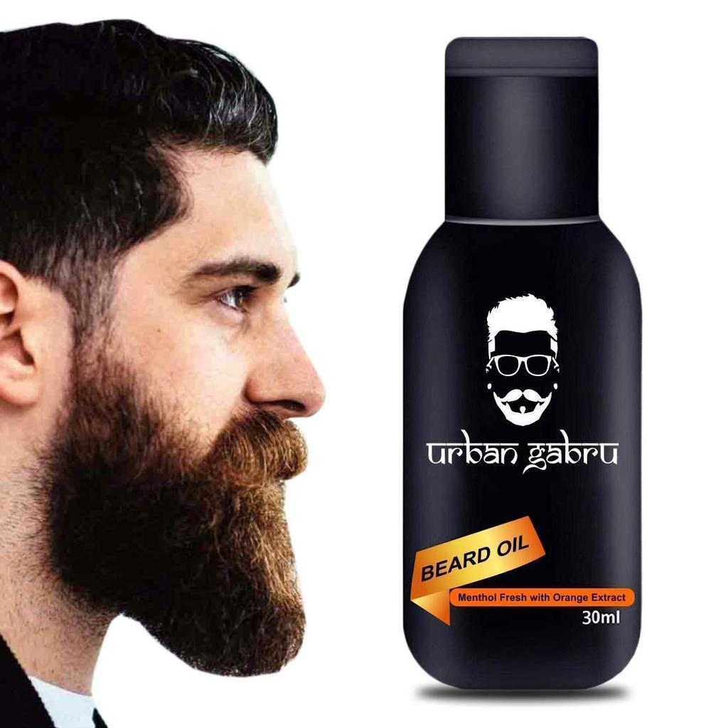 UrbanGabru Beard Oil for Beard Growth | 100% Natural (30 Ml) | Paraben & Sulphate Free | for Thicker, Longer Beard | Nourishes & Conditions Beard