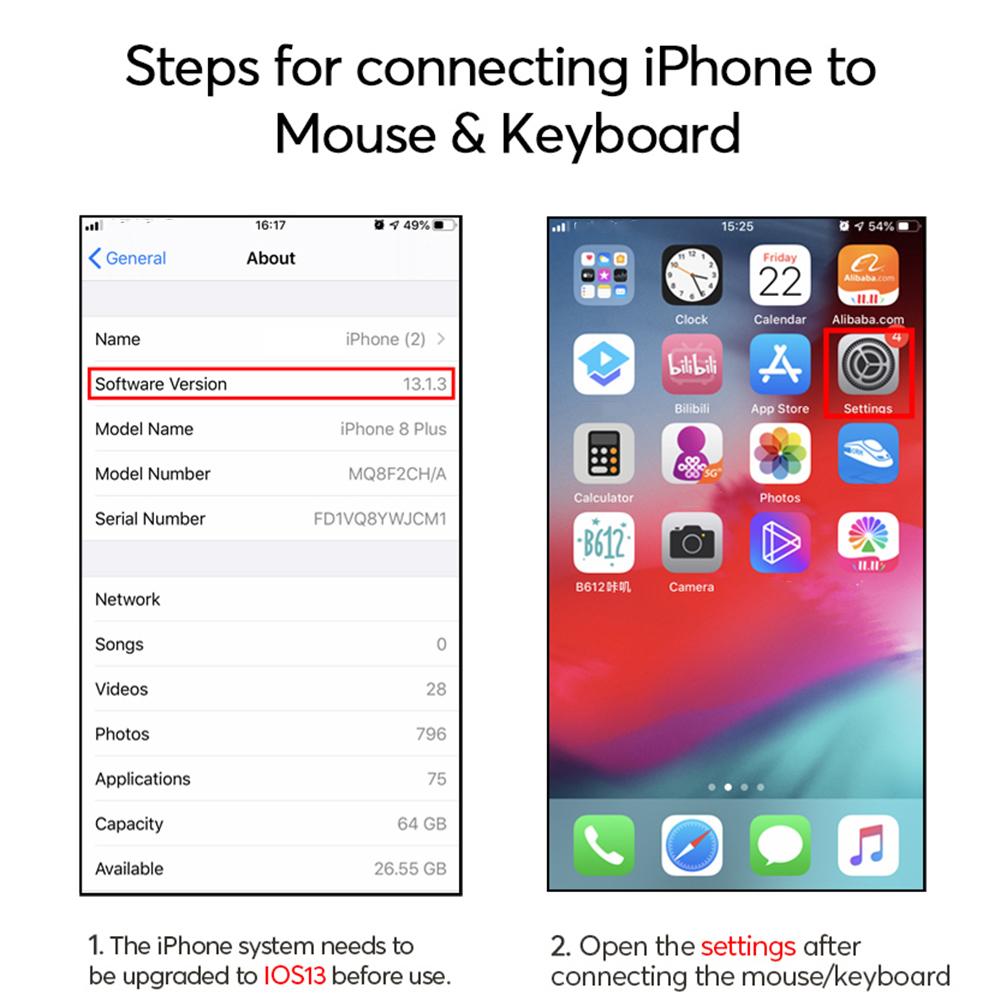 Type-C/USB/Lightning 3-Port USB Hub 5 in 1 Flash Drive SD TF Card Reader Adapter