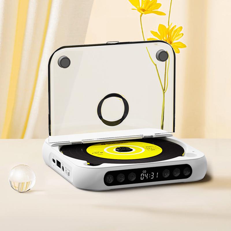 New Bluetooth Portable Mini CD Player - Stylish and Compact Walkman for Students